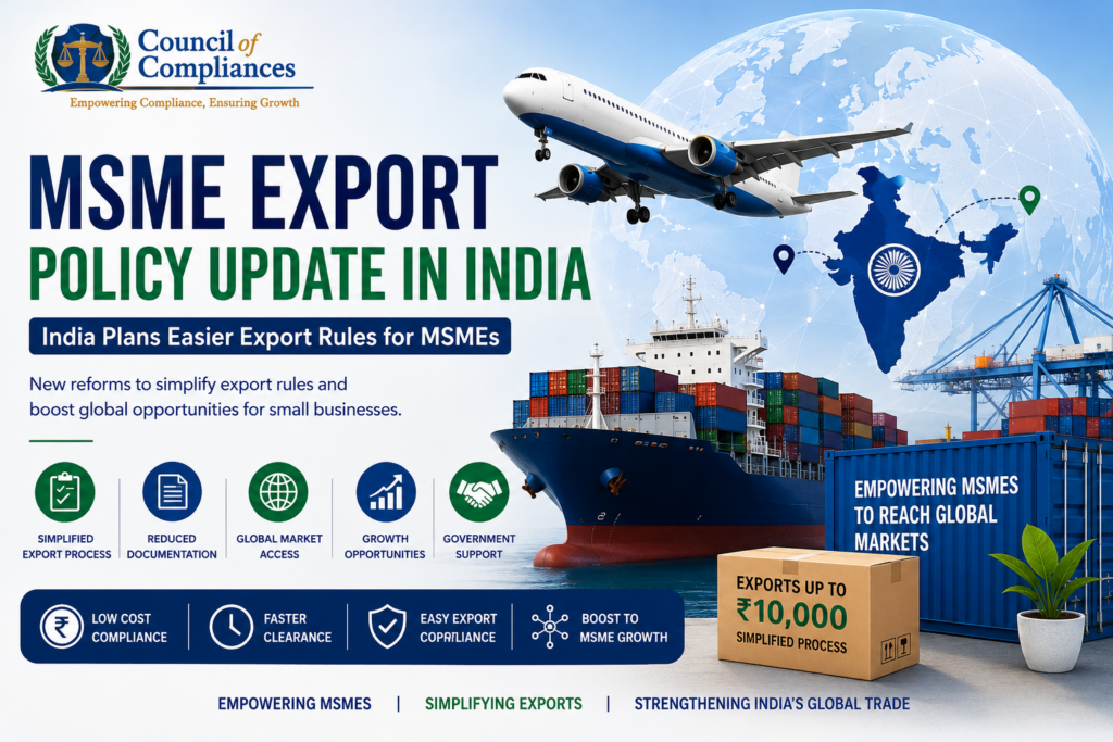 MSME Export Policy Update in India: New Opportunities for Small Exporters