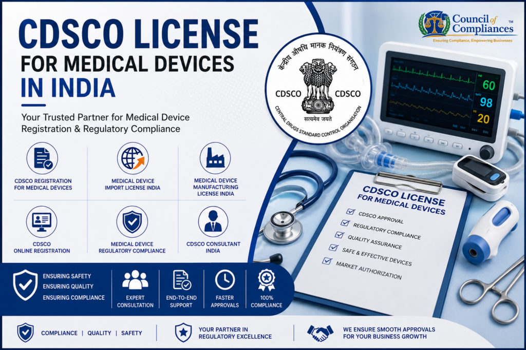 CDSCO License for Medical Devices in India