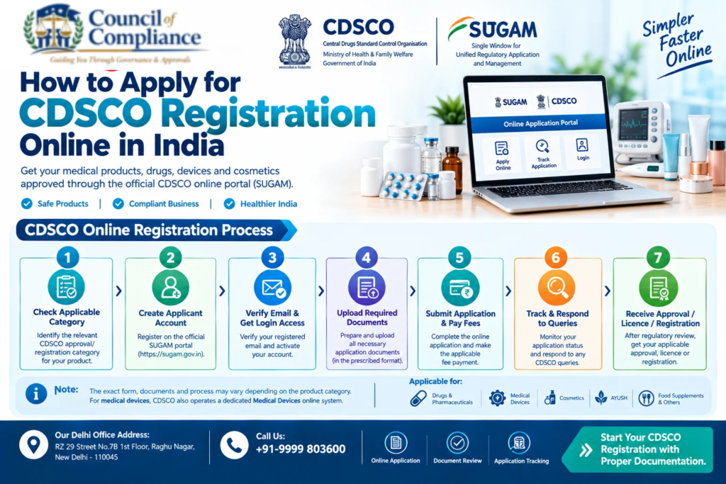 How to Apply for CDSCO Registration Online in India