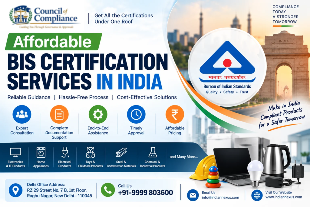Affordable BIS Certification Services in India