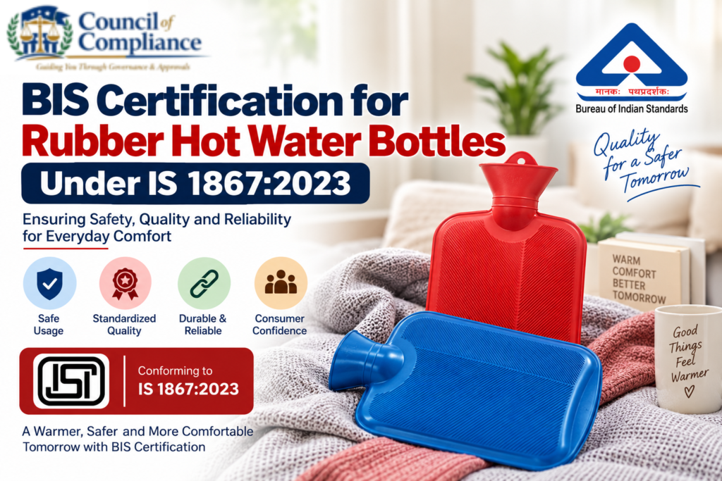 BIS Certification for Rubber Hot Water Bottles Under IS 1867:2023