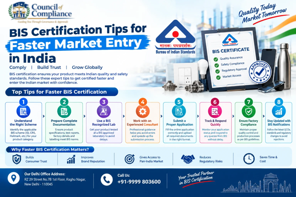 BIS Certification Tips for Faster Market Entry in India