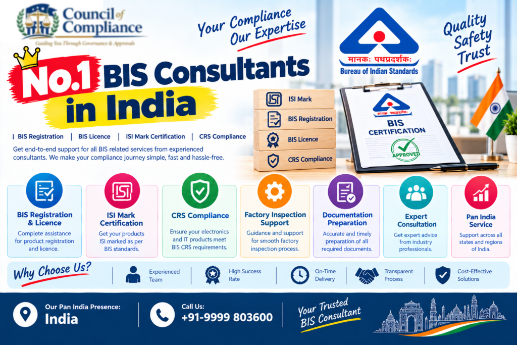 No.1 BIS Consultants in India